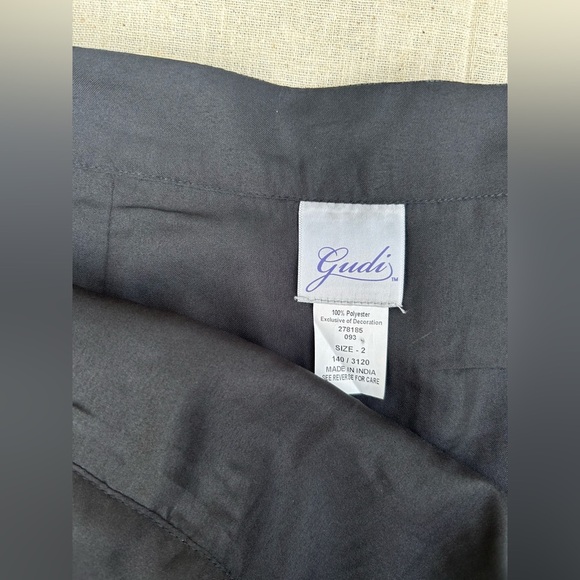 NWOT🌟VINTAGE🌟black sequined mini skirt overlapping draped front side zip… - Picture 10 of 15